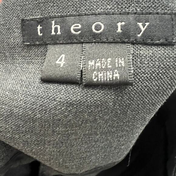 Theory Rokita C Wool Blend Workwear Pencil Skirt, Grey size 4 - Picture 4 of 6